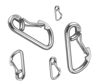 Marine Karabiner Edelstahl A4 m Federbügel Schnapphaken Schnappkarabiner 8305