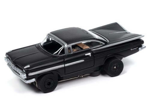 Slot car Auto World Thunderjet SC408-3B 1959 Chevy Impala nero lucido scala HO - Foto 1 di 4