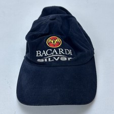 Bacardi Silver Navy Blue Hat Cap 2001 Logo