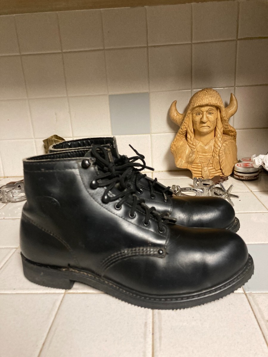 CAROLINA USA RED BIRD BLACK STEEL TOE VINTAGE ENGINEER BIKER  display picture 2