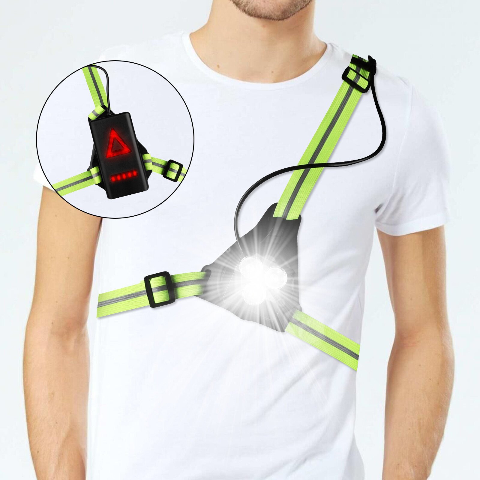 Rechargeable Night Running Light Chest Lamp Walking Lights Waterproof