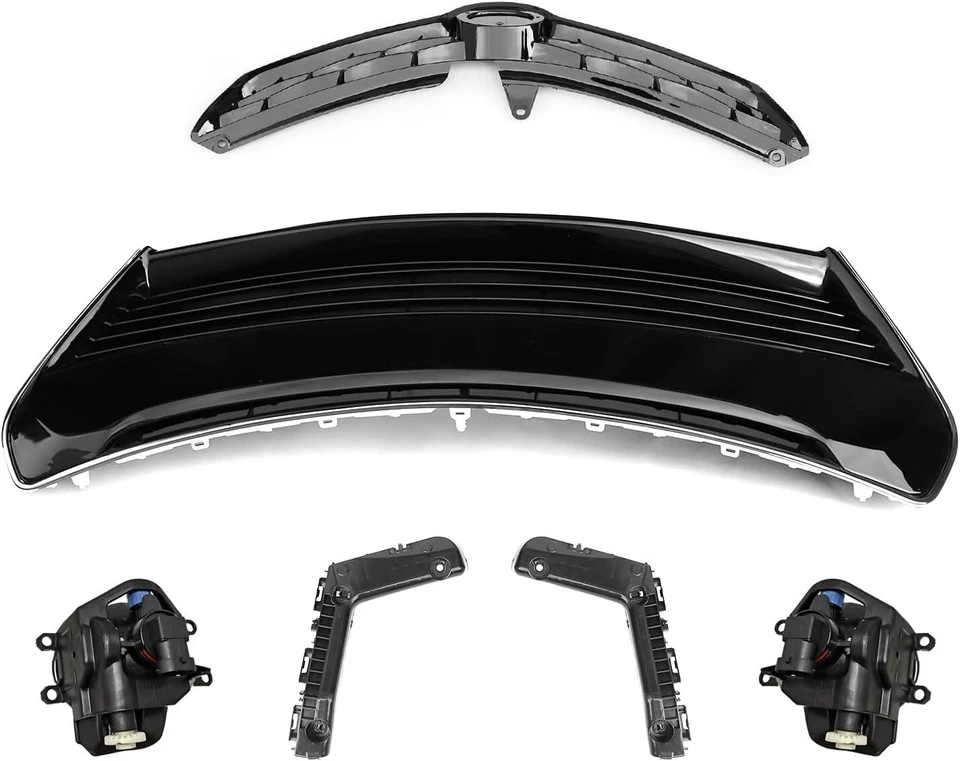 Parrilla inferior superior delantera + faro antiniebla + soportes de parachoques para Corolla S 2014-2016 Foto 4 de 4