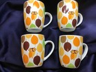 RACHEL RAY LITTLE HOOT set of 4 MUGS never used! NEW! EXCELLENT! — photo 1