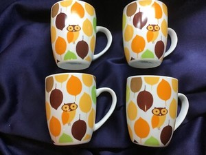 RACHEL RAY LITTLE HOOT set of 4 MUGS never used! NEW! EXCELLENT!