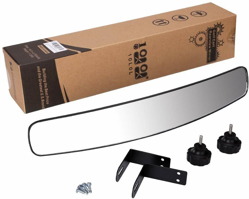 10L0L Extra Wide Golf Cart Panoramic Rear View Mirror for Yamaha EZGO Club Car 
