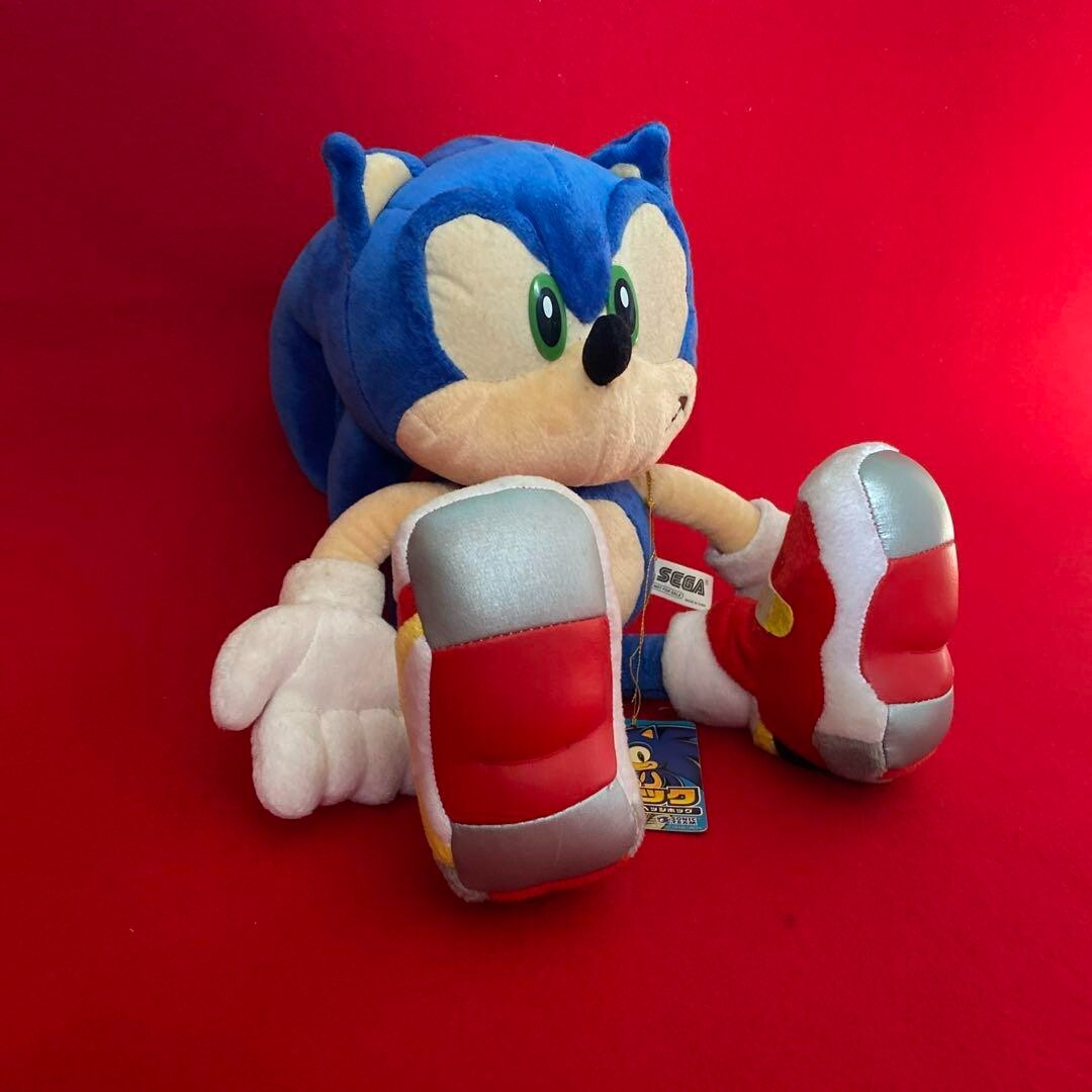 ソニックザヘッジホッグ2001年10周年Sonic2001SOAP SHOES Sonic Adventure Sonic the hedgehog Plush Doll 2001 SEGA SA2