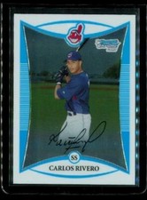 2008 Bowman Chrome Prospects Baseball Card BCP203 CARLOS RIVERO Indians