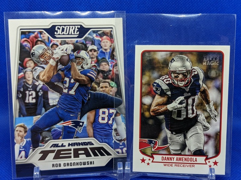 Rob Gronkowski And Danny Amendola 2 Card Lot 2018 Panini Score 2013 Topps Mini