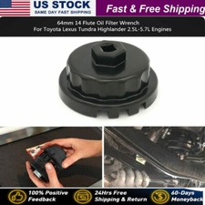 Aluminium 64mm Oil Filter Cap Removal Tool Wrench for 2.5L-5.7L Toyota and Lexus