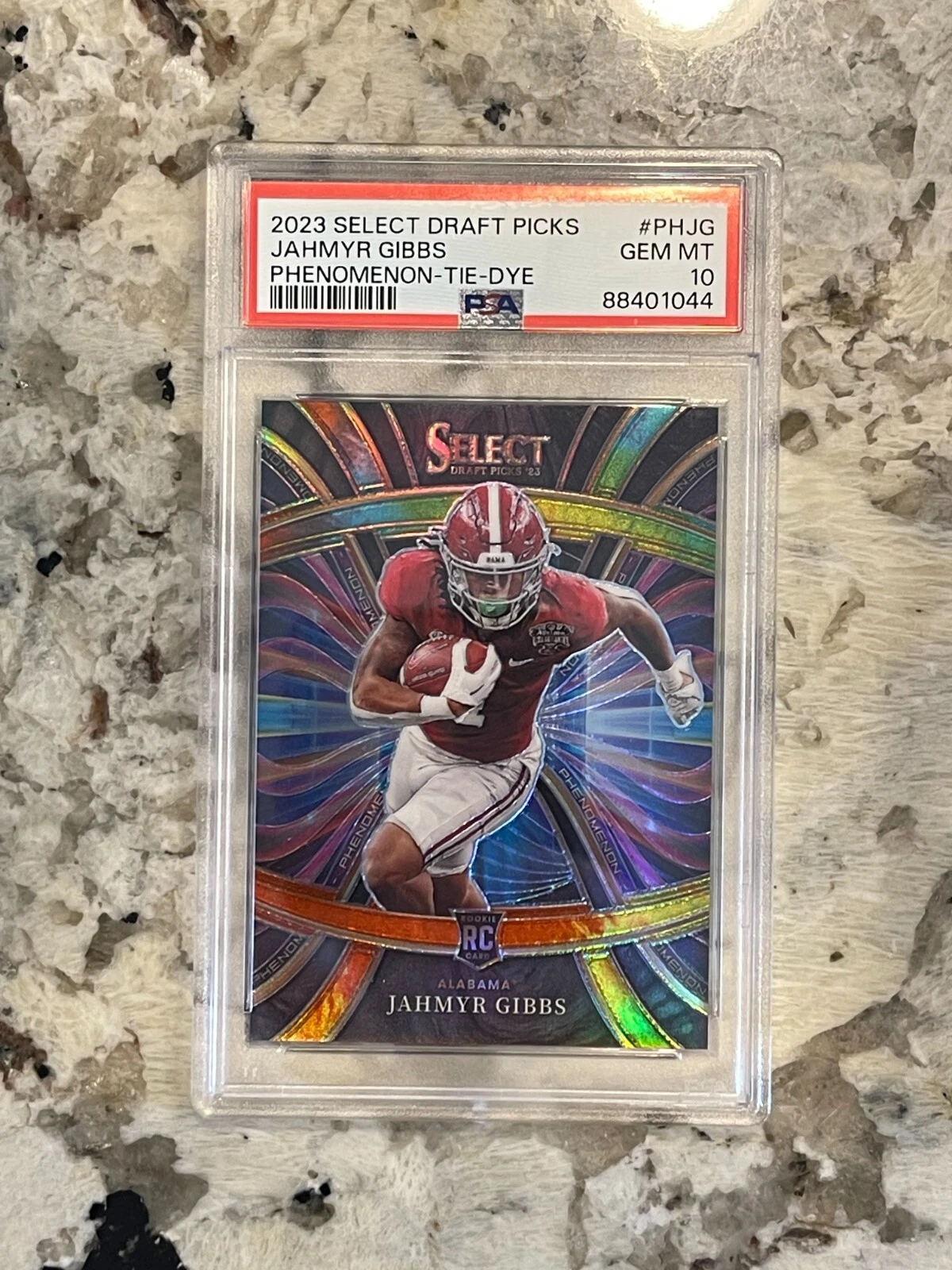 Jahmyr Gibbs Panini Select Draft Picks Phenomenon #PHJG Tie-Dye