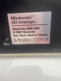 Nintendo NES-026 Advantage Controller Joystick Vintage Video Game Turbo