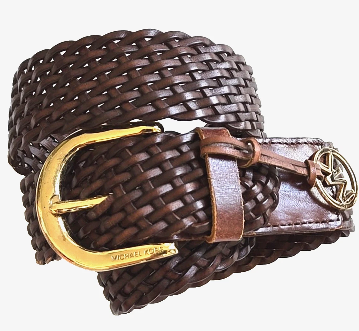 Michael Kors Luxury Leather Wide Brown Waist Belt Women’s Small Made in Italy Michael Kors Leather Wide Belts for Women for sale | eBay main image 2