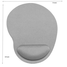 PC Mousepad Ergonomic Comfortable Mat With Wrist Rest Support Non Slip Gray