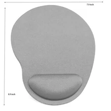 PC Mousepad Ergonomic Comfortable  Mat With Wrist Rest Support Non Slip Gray