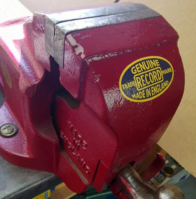 Record Trademark decal sticker for restoration vintage tools vice vise plane g1l