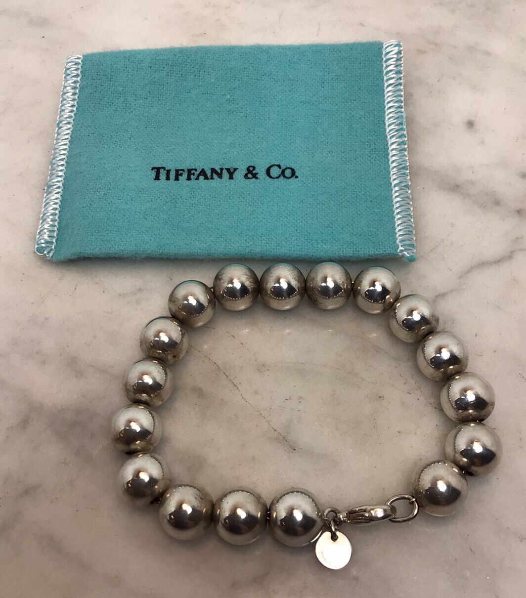 Tiffany Return to Tiffany Heart Tag Bead Bracelet Silver with rose gold  pendant – STYLISHTOP