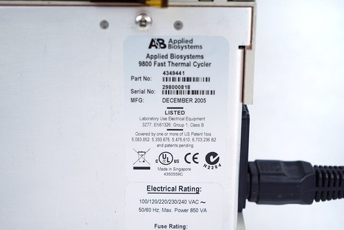 Applied Biosystems Abi 9800 Fast Thermal Cycler Thermocycler 96-Well Pcr 4349441 - Picture 8 of 9