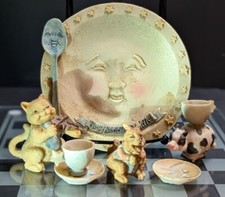 Hey Diddle Diddle Nursery Story Ceramic Mini Tea Set Rare Find