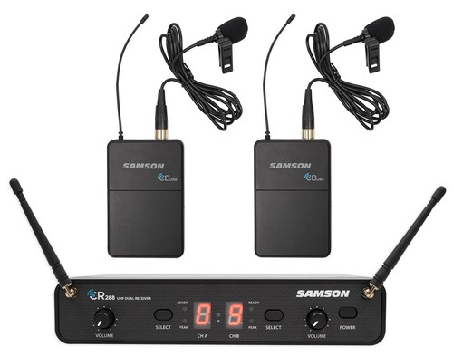 Samson Concert 288 Presentation Headset Lavalier Wireless Microphone+AKG Mic - Picture 4 of 12