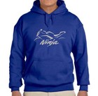 Kawasaki Ninja Motorcycle Royal Blue Hoodie Sweatshirt FREE SHIP