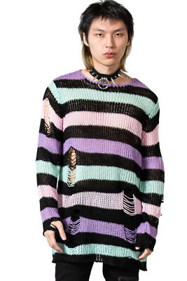 KILLSTAR Strickpullover - Pastel Punk Distressed Grunge Punk
