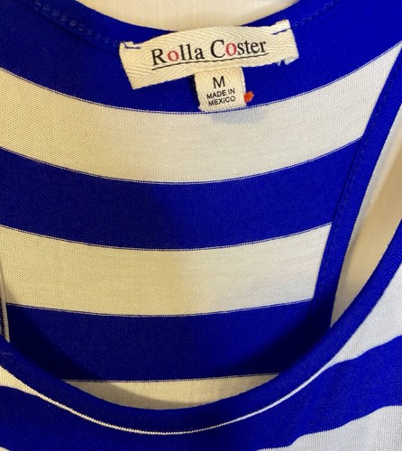 Women’s Summer Blue/White Stripes Maxi Dress - Picture 3 of 4