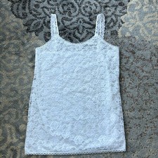 Chic Vintage Lace Cami White Large