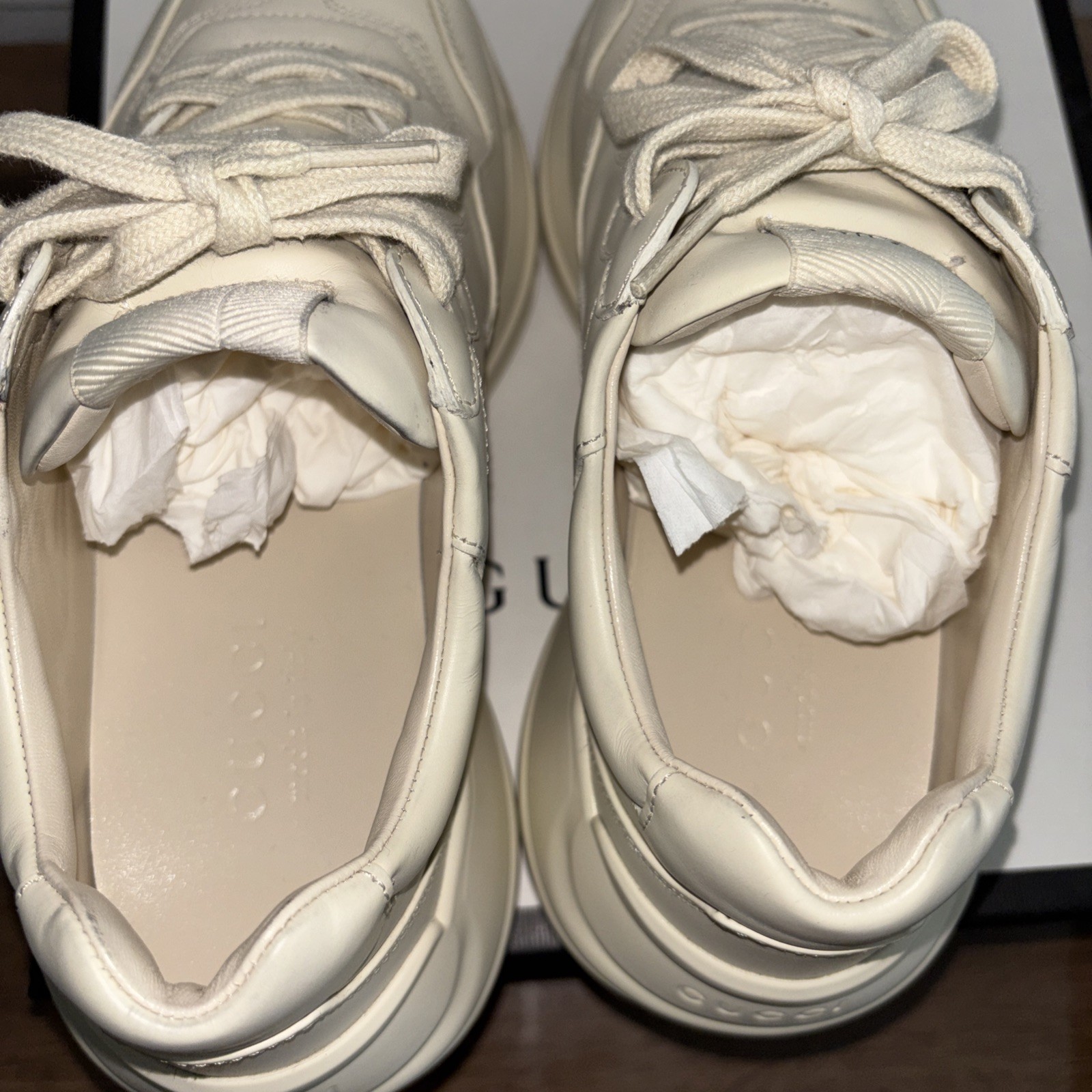 Gucci Men’s Rhyton Logo Sneaker Leather 100% Authentic thumbnail 7