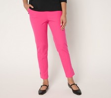 Isaac Mizrahi Live Women's Pants Sz 8 Regular Stretch Icon Ankle Pink A692858