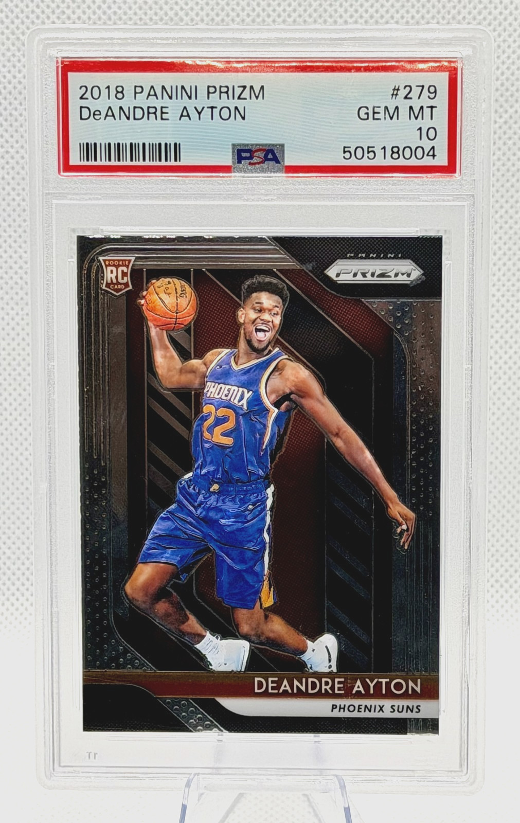DeANDRE AYTON Phoenix Suns 2018 Panini Prizm #279 Rookie RC PSA 10 Gem Mint