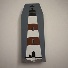 Cat’s Meow Charleston South Carolina Morris Island Lighthouse Wood Model SIGNED