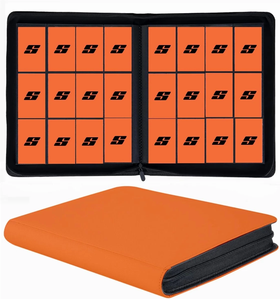 Álbum Cartas Coleccionables A4 - Album Cromos - Archivador Cartas - 360 Bolsillos Grandes, Carpetas para Cartas con Fundas Transparentesm, Álbum Tarjetas Coleccionables para Magic (Negro