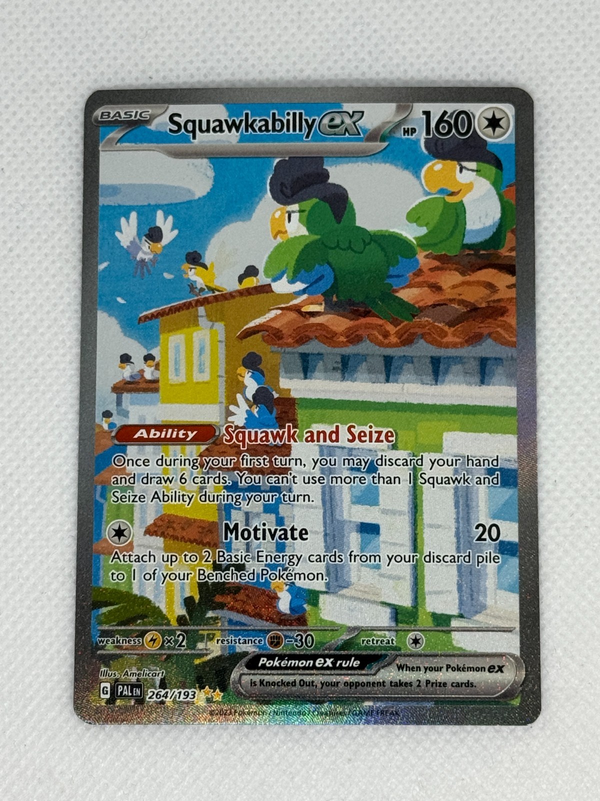 2023 Pokemon Paldea Evolved #264/193 Squawkabilly Ex SIR