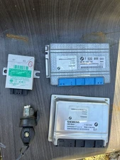 05 BMW E83 X3 3.0 M54 ENGINE DME EWS MODULE LOCK KEY SET MS45.1 7548770