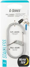 Nite Ize G-Series Dual Chamber Stainless Steel Carabiner 4 - Stainless