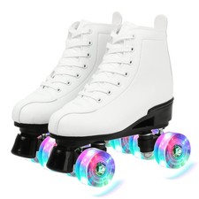 XUDREZ Classic High-Top Double-Row Leather Roller Skates for Women