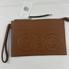 Guess Brown Logo Wristlet Clutch Wallet Large Zip Pouch New With Tags