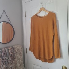 Michael Kors Zipper Detail Knit Tunic Sweater Sz M Orange Classic Office Elegant