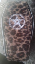 Coffin Shaped Gothic Fur Purse