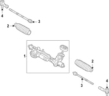Genuine Volkswagen Rack And Pinion Assembly 3QG-423-055-D