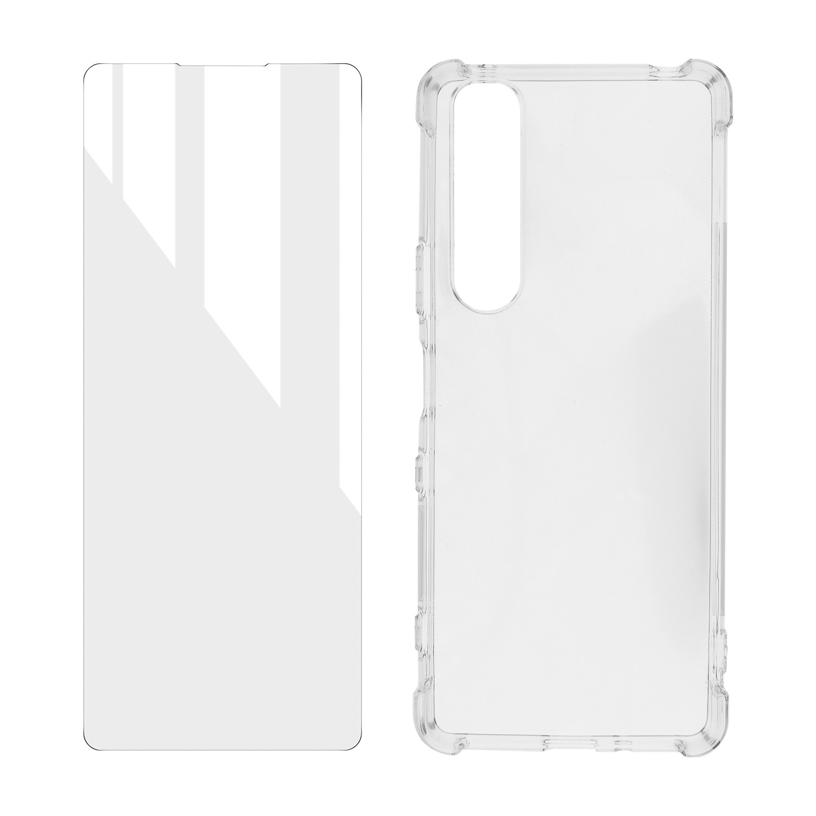 Film protection Xperia 1 III et étui premium en cuir véritable noir pour cadre professionnel