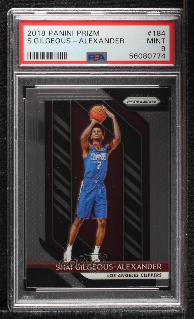 2018-19 Panini Prizm Shai Gilgeous-Alexander #184 PSA 9 MINT Rookie RC 0b3o
