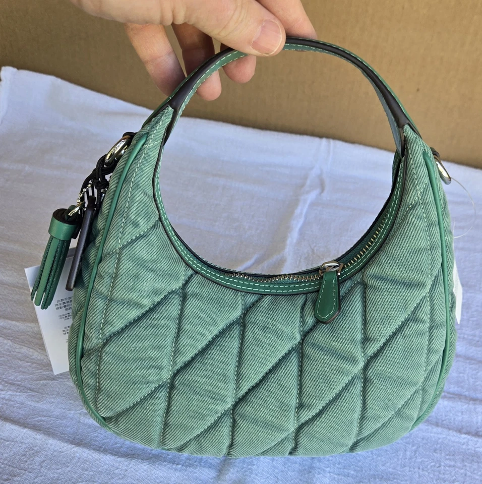 Nuevo Bolso Bandolera Coach Outlet Carmen Mini CBR11 Verde Hiedra Bolso de Mano Foto 3 de 4