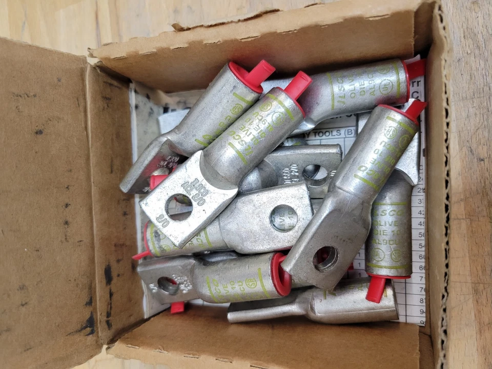 Ilsco ACL-2/0 Aluminum Comp Connector, Single Hole, Size 2/0, Bolt Size 3/8" - Image 3 of 4