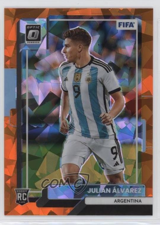 2022-23 Panini Donruss Optic Orange Ice Prizm Julian Alvarez #8 Rookie RC 0u7t