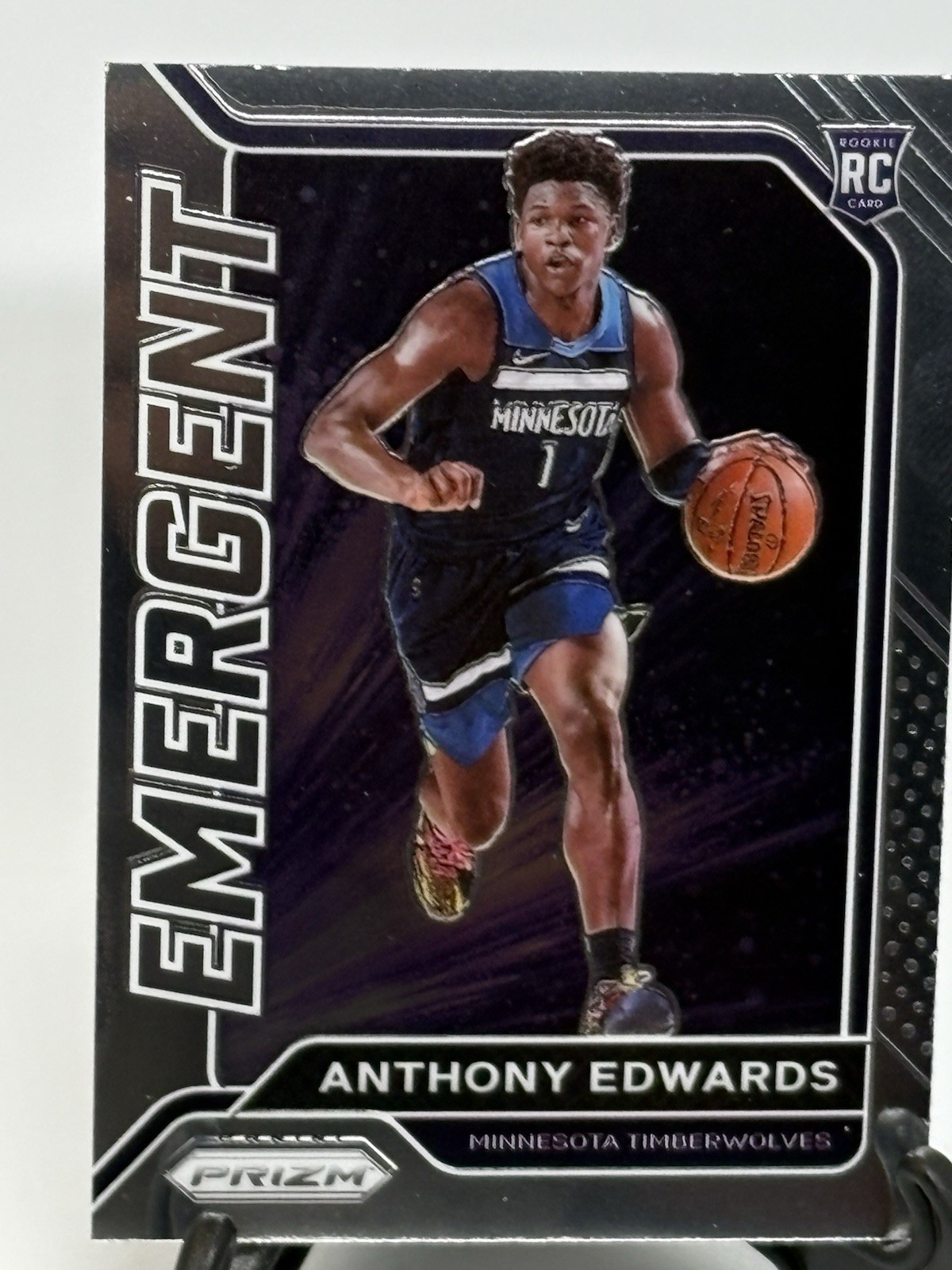 2020-21 Panini Prizm Emergent Anthony Edwards #3 RC Rookie Insert (J) Minnesota