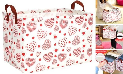 Large Valentine Basket Heart Shaped Storage Bin for Gifts bao wen xian ai xin