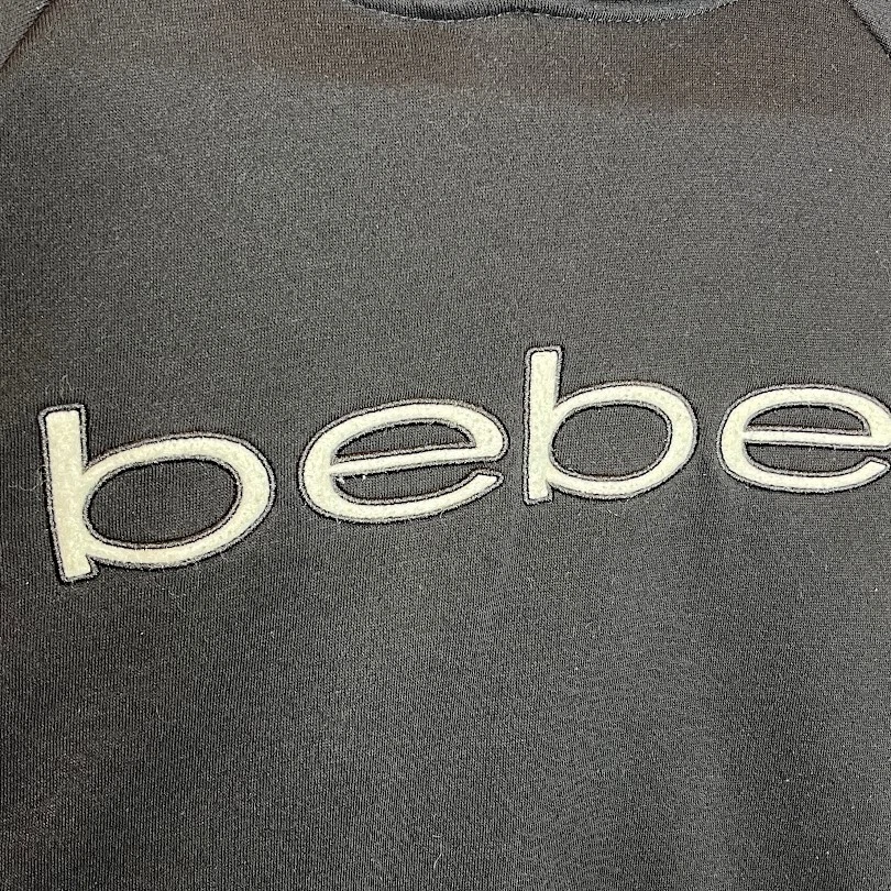 Bebe Sport Black Hoodie Sherpa Lined Pullover Women’s 1X Logo Sweatshirt - Image 4 of 4