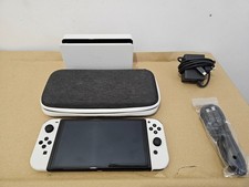Nintendo Switch OLED Model Handheld Console White Immaculate Screen + Case