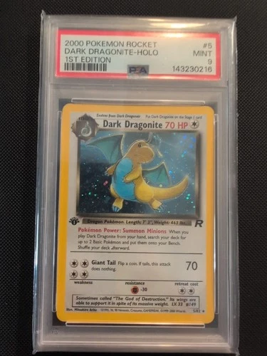 1st Edition Dark Dragonite 5/82 Team Rocket Holo PSA 9